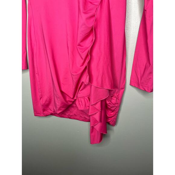 REVOLVE Superdown White Label Martyna Deep V Fully Lined Dress In Fuchsia - Picture 4 of 6
